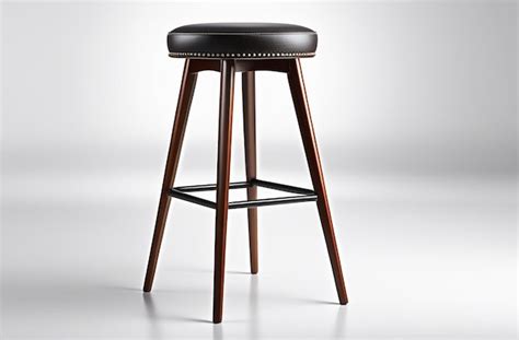 Premium Photo Leather Bar Stool On White Background