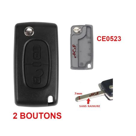 Boitier Coque De Cl Plip Boutons Citroen C C Ce Acs