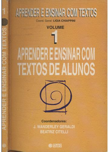 Sebo Do Messias Livro Aprender E Ensinar Textos De Alunos Volume