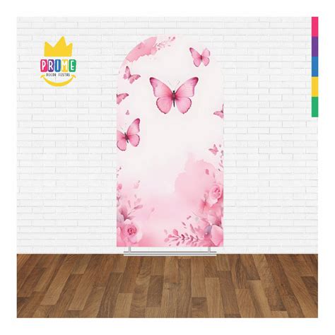 Painel Decorativo Romano Borboleta Rosa Cm X Cm Elo