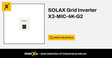 Solax Power Solax Grid Inverter X Mic K G Fc D