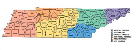 Printable Map Of Tennessee Counties