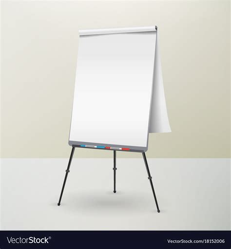 Flip Chart Isolated Blank Sheet Paper Royalty Free Vector