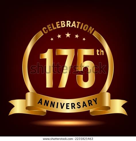 175th Anniversary Celebration Anniversary Celebration Logo Stock Vector