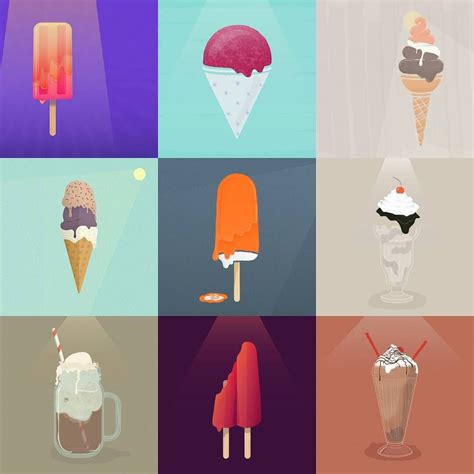 The First 9 19 Illustrations In My Growing Melting Ice Cream Treat