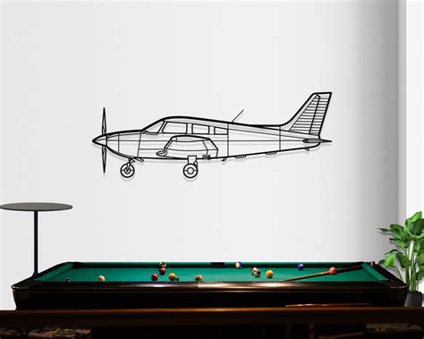 Piper Archer Lx Airplane Silhouette Metal Wall Art Plane Silhouette