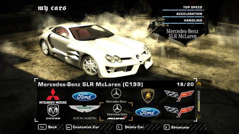 Need For Speed Most Wanted Mercedes Benz SLR McLaren C199 Bull