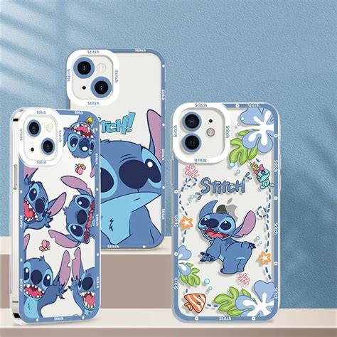 Мультяшный милый чехол для телефона с Лило стичем для Iphone 14 15 12 ...