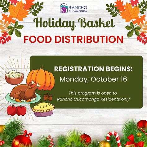 Holiday Baskets Food Drive 2023 City Of Rancho Cucamonga