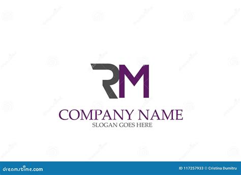 Abstract Letter RM Logo Design Vector Stock Vector Illustration Of