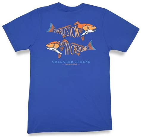 Charleston Red Fish Short Sleeve T Shirt Headwater Blue Bird Dog