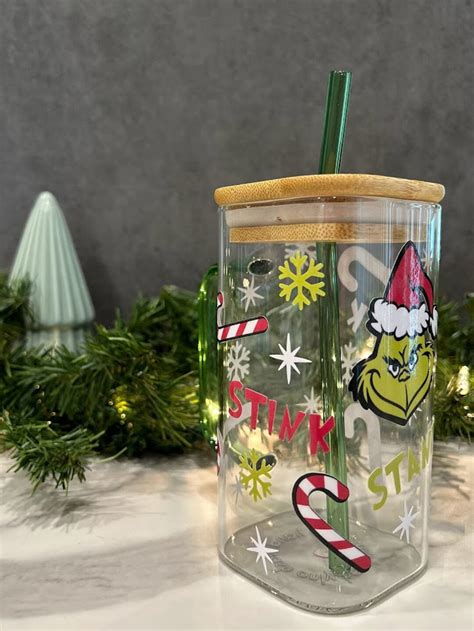 Grinch Christmas Cup Holiday Cute Cup The Grinch Cup Etsy