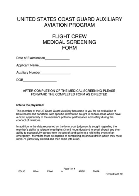 41 Uscg Forms And Templates Free To Download In Pdf