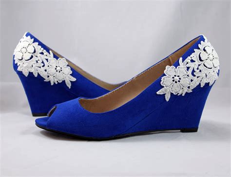 Royal Blue Wedges Size 95 Wedding Wedge Shoes Sale Cobalt Blue