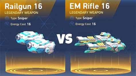 EM Rifle 16 Or Railgun 16 Who Wins Mech Arena YouTube