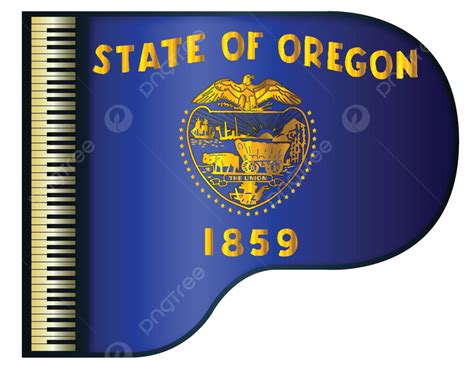 Grand Piano Oregon Flag Oregon Flag Musical Vector Oregon Flag Musical Png And Vector With