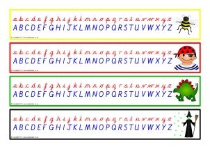 Cursive Alphabet Mats and Strips - SparkleBox