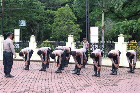 Polres Nagan Raya Gelar Latihan Baris Berbaris Dalam Rangka Operasi