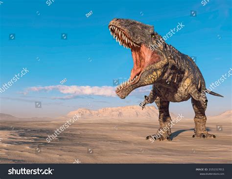 Giganotosaurus Doing Intimidating Pose On Sunset Stock Illustration 2151317011 Shutterstock