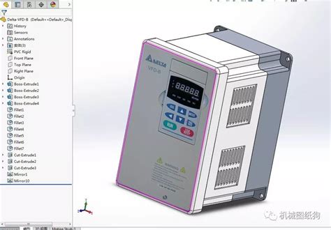 【工程机械】delta Vfd B Vfd L变频器造型模型3d图纸 Solidworks设计 Solidworks 仿真秀干货文章