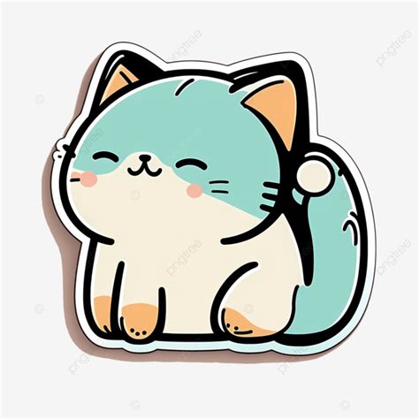 Kitty Cute Cat Sticker Cartoon Kitten Cat Clipart Cute Clipart