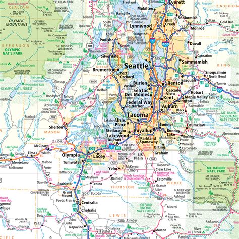 Rand Mcnally Easy To Read State Folded Map Washington Worksheets Library