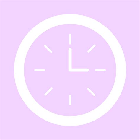 Pink Clock App Icon Aesthetic