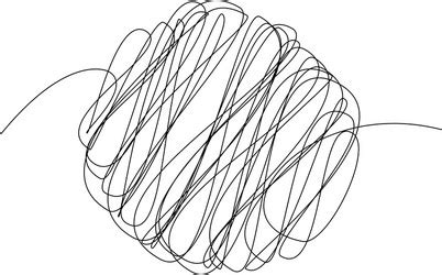 Confused Process Chaos Line Symbol Tangled Vector Image