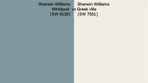 Sherwin Williams Whirlpool Vs Greek Villa Side By Side Comparison