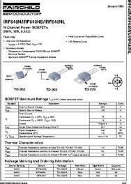 Irf N Datasheet N Channel Power Mosfets V A Ohm