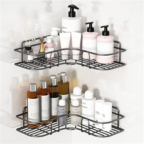 Laigoo Adhesive Shower Caddy Corner Shelf Hanging Bathroom Shelves