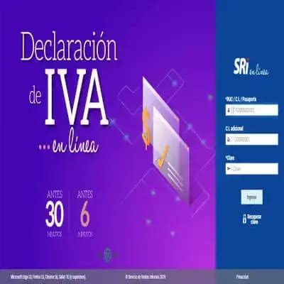 Fechas de declaración del IVA en Ecuador 2024 elyex