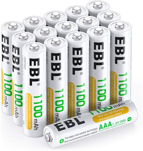 Ebl Pack Aaa Batteries Mah High Capacity Rechargeable Batteries