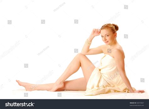 Beautiful Naked Woman Covered Towel Posing Stock Photo Shutterstock