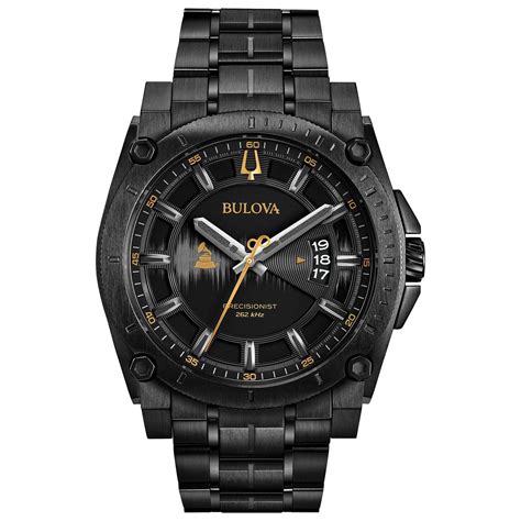 Bulova Mens Black Stainless Steel Grammy® Edition Precisionist Watch