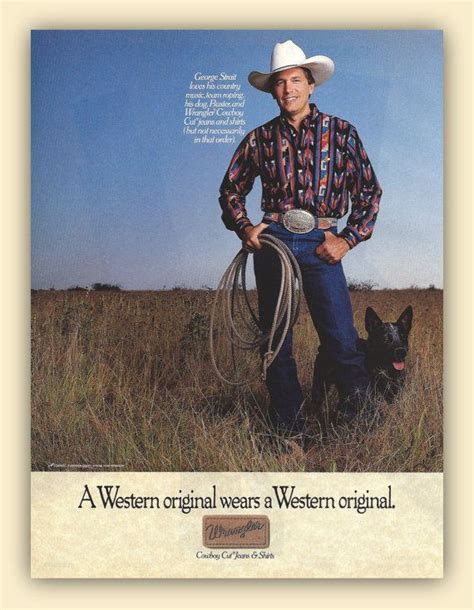 George Strait Wrangler Jeans Vintage Magazine Ad Ephemera Etsy Wrangler Jeans George Strait