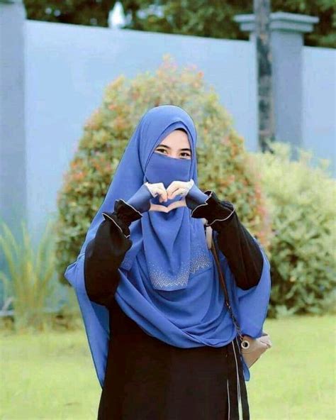 Beautiful Niqab Girl 💙 Blue ชุด ไทย