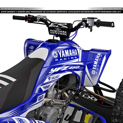 Adhesivos Quad Yamaha YFZ 450 Clean Azul Extremegraphics Es