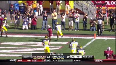 2013 Usc Vs Michigan Ace Sanders 4 Yd Touchdown Reception Youtube