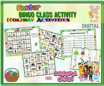 Easter Class BINGO Digital PDF By 2 Helpful Chicks TPT