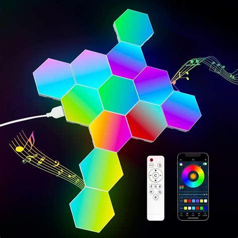 Govee Glide Hexa Pannelli Luminosi RGBIC Smart Esagono Luci Da Parete