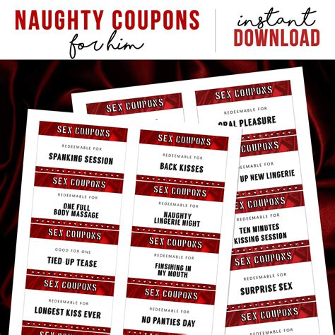Dirty Sex Coupons For Him Naughty Gift Coupon Booklet Etsy