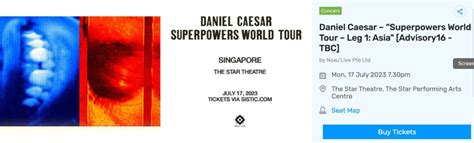 Genuine CAT 2 SINGLE TICKET 140 Nego Daniel Caesar Superpowers