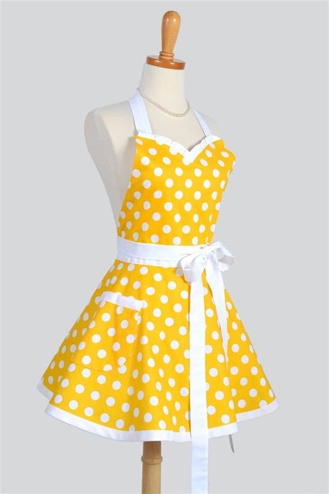 Sweetheart Retro Apron Handmade Womens Full Kitchen Apron In