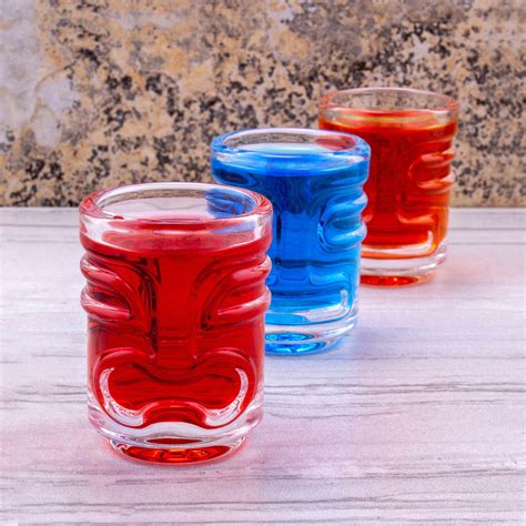 Barconic® Tiki Shot Glasses Stackable Pack Of 12 Bar Supplies