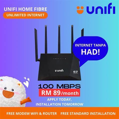 Unifi Home Fibre 100mbps Unlimited Internet Shopee Malaysia