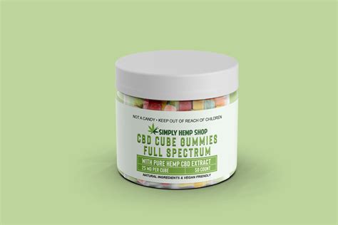 CBD Full Spectrum Gummy Cubes Simply Hemp Shop