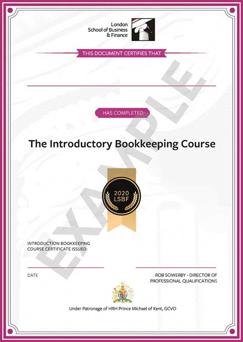 Introductory Bookkeeping Certificate Lsbf