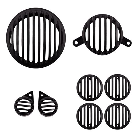 Autofy Plastic Grill For Re Bullet Classic 350 And Re Classic 500 Set Of 8 1 Headlight Grill 1