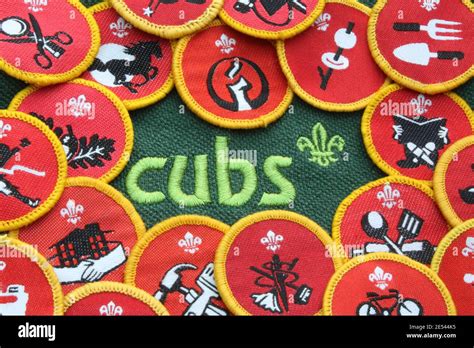 A Collection Of Cub Scout Activity Badges Stock Photo Alamy